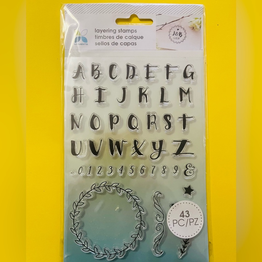 43pc Name Brand ABC’s, 123’s/Monogram Stamp Set